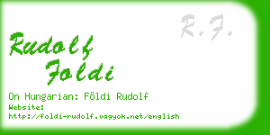 rudolf foldi business card